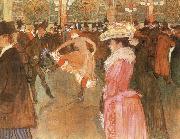 Henri de toulouse-lautrec A Dance at the Moulin Rouge oil painting artist